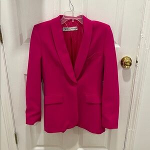 Zara Women's Vibrant Pink Blazer